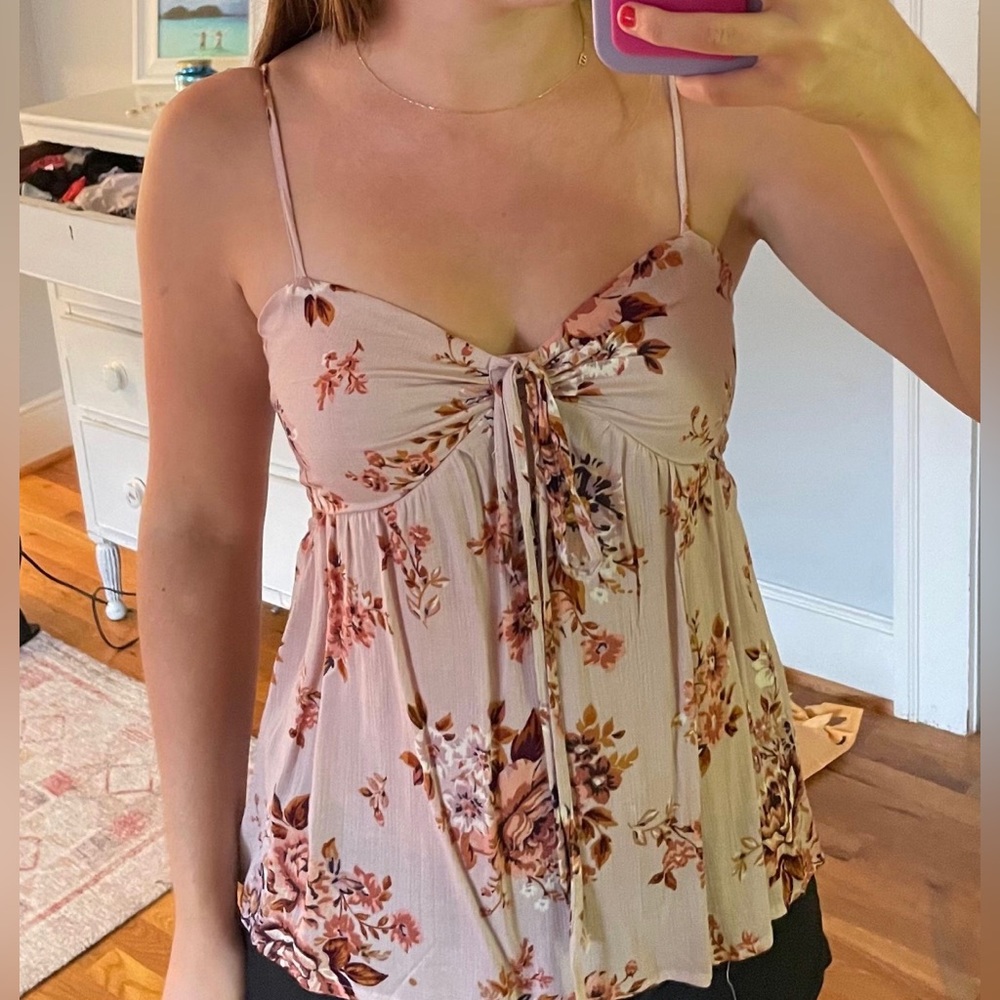 American Eagle Floral Tank Top